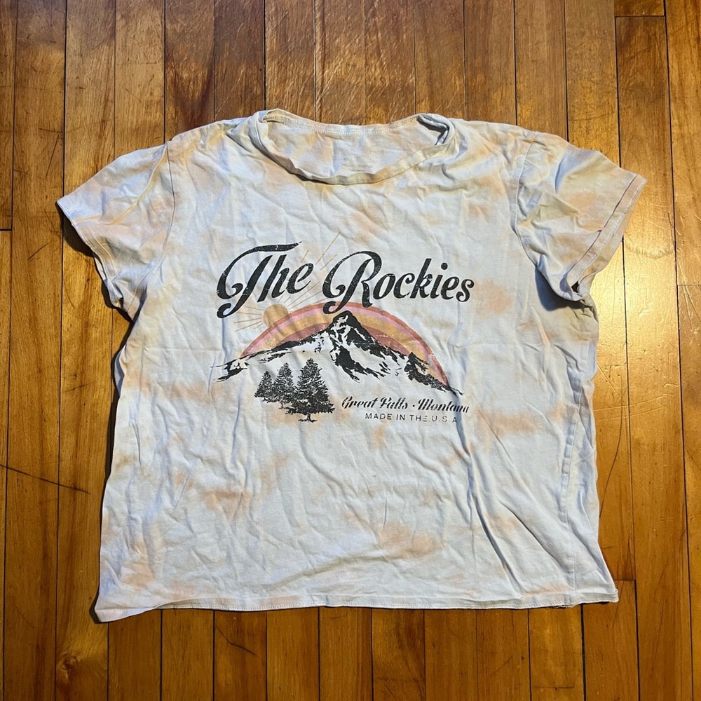 Grayson Threads Tie Dye Rockies Mountains‎ Great Falls Montana T-Shirt XL